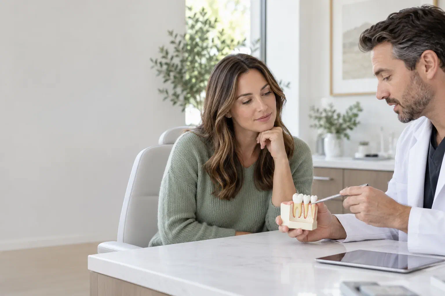 Illustrative conversation about restoring a weakened back tooth