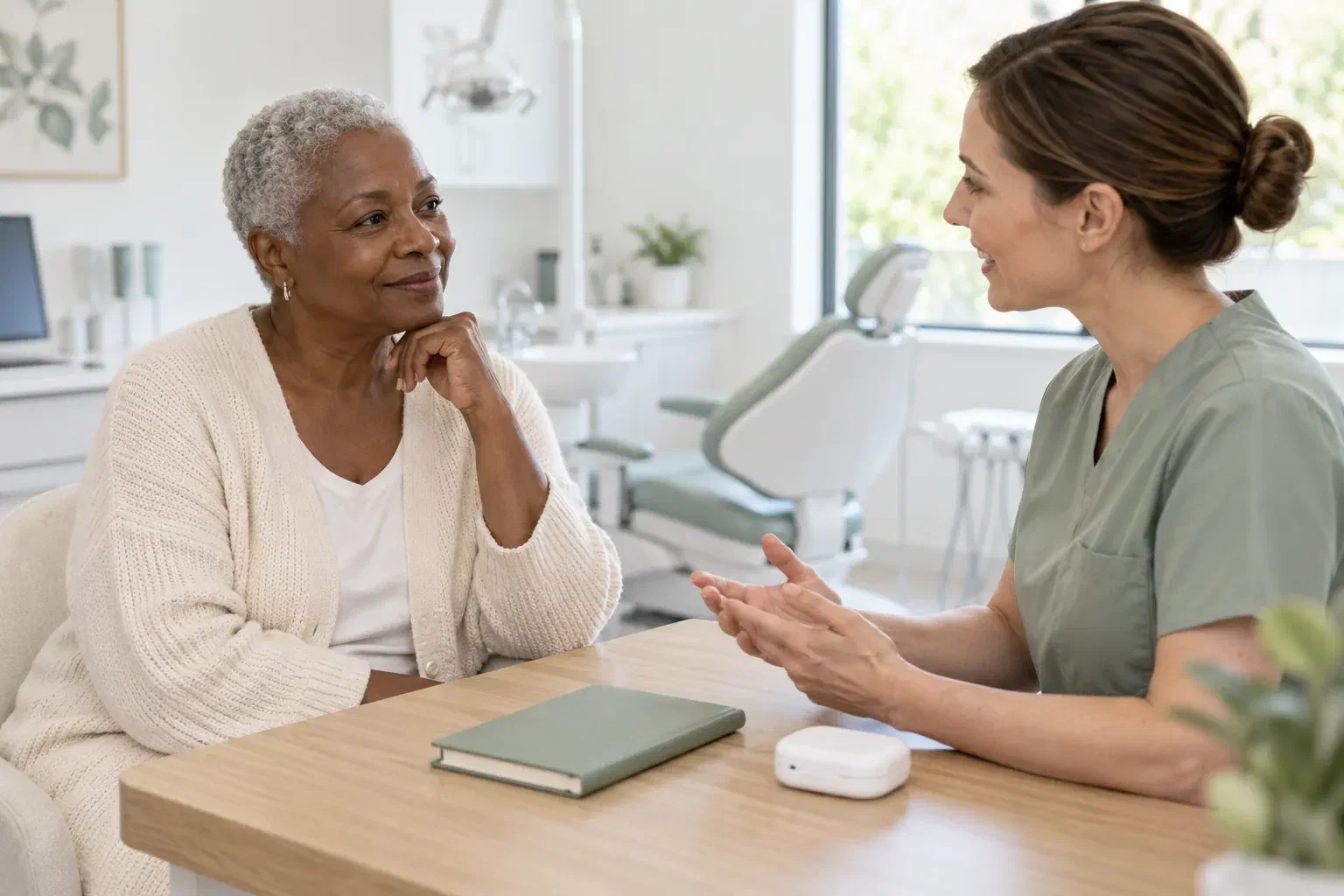 Illustrative conversation about ongoing sleep-appliance care