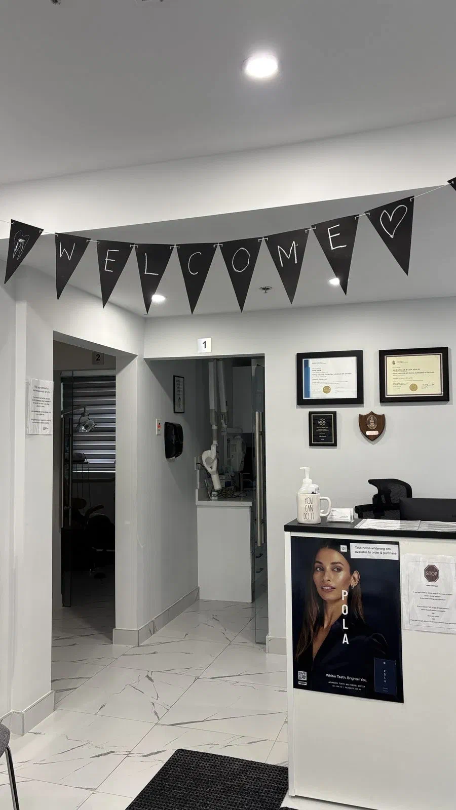 The welcoming reception at Milton Dental Clinic